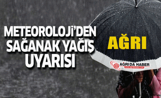 Ağrı'da sağanak yağış uyarısı!