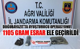 Doğubayazıt'ta Uyuşturucu Operasyonu! 1105 Gram Esrar Ele Geçirildi