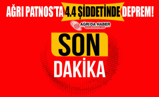 Son Dakika Ağrı Patnos'ta 4.4 Şiddetinde Deprem