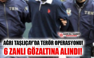 Ağrı Taşlıçay'da Terör Opersayonu! 6 Zanlı Gözaltına Alındı