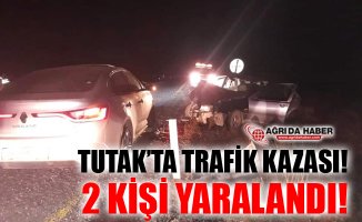 Ağrı Tutak'ta Trafik Kazası! 2 Kişi Yaralandı!