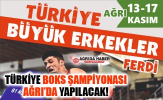 Büyük Erkekler Türkiye Ferdi Boks Şampiyonası Ağrı'da Yapılacak!