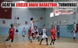 Ağrı'da Liseler Arası Basketbol Turnuvası Düzenlendi