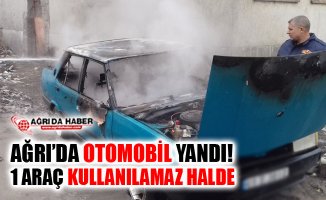 Ağrı'da Otomobil Yangını! Araç Kullanılamaz Hale Geldi