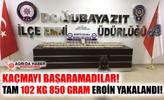 Doğubayazıt'ta Uyuşturucu Operasyonu! 102 Kg 850 Gram Eroin Yakalandı!