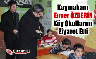 Taşlıçay Kaymakamı Enver ÖZDERİN Köy okullarını ziyaret etti