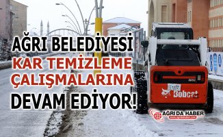 Ağrı Belediyesi Kar Temizleme Çalışmaları Aralıksız Devam Ediyor