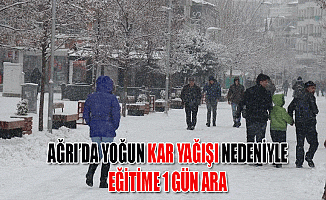 Ağrı'da Yoğun Kar Yağışı Nedeniyle Eğitime Kar Tatili! 5 İlçe daha tatil