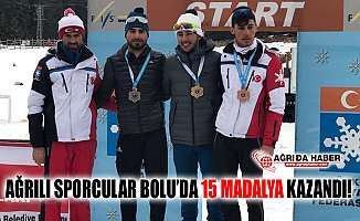 Ağrılı Sporcular Bolu'da yapılan Kayaklı Koşu'da 15 Madalya Kazandı!
