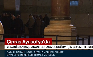Yunanistan Başbakanı Aleksis Çipras Ayasofya'da