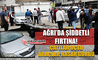 Ağrı'da Şiddetli Fırtına: Çok sayıda Bina ve Araç hasar gördü