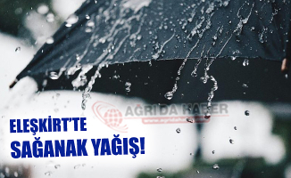 Eleşkirt'te Sağanak Yağış Hayatı olumsuz Etkiledi!