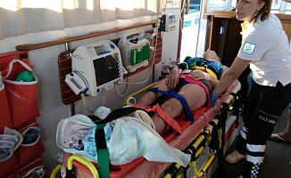 Bodrum'da feci kaza!