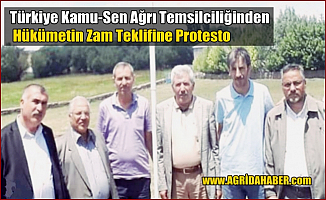 Türkiye Kamu-Sen Ağrı İl Temsilciliğinden Hükümetin Zam Teklifine Protesto