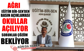 Ağrı Eğitim Bir-Sen'den Basın Açıklaması !