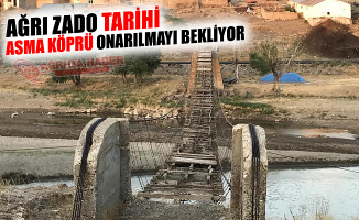 Ağrı Zado Tarihi Asma Köprü Onarılmayı Bekliyor