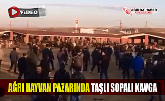 Ağrı Hayvan Pazarında Sopalı Kavga Kameralara Yansıdı