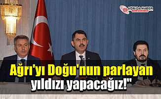 Bakan Kurum: Ağrı'yı Doğu'nun parlayan yıldızı yapacağız!"