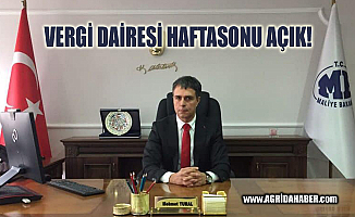 Ağrı Vergi Dairesinden Yıl sonu Mesaisi! Hafta Sonu Açık