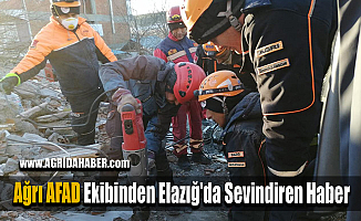 Ağrı AFAD Ekibinden Elazığ'da Sevindiren Haber