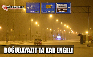 Ağrı Doğubayazıt'ta ulaşıma kar engeli