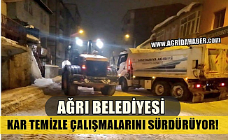 Ağrı Belediyesi Karla Mücadeleye Aralıksız Devam Ediyor