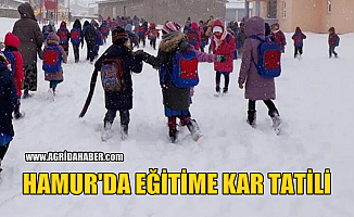 Hamur'ta Eğitime Kar Tatili