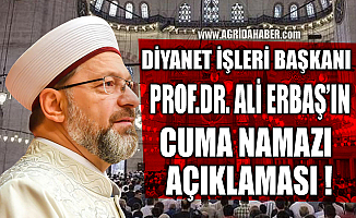 Diyanet İşleri Başkanı Prof. Dr. Ali Erbaş'ın Cuma Namazı Açıklaması