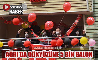 Ağrı’da 23 Nisan Kutlamalarında 5 bin balon gökyüzüne bırakıldı