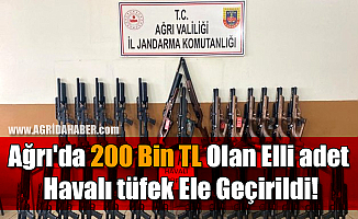 Ağrı'da 200 bin TL olan elli adet havalı tüfek ele geçirildi!