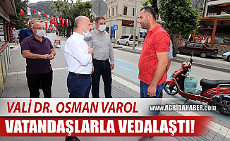 Ağrı Valisi Dr. Osman VAROL  Amasya'da Vatandaşla vedalaştı
