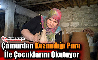 Çamurdan Kazandığı Para İle Çocuklarını Okutuyor
