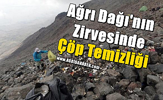 Ağrı Dağı'nın Zirvesinde Çöp Temizliği