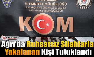 Ağrı'da Ruhsatsız Silahlarla Yakalanan Kişi Tutuklandı