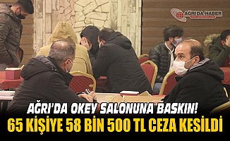 Ağrı'da Kovid-19 kurallarını ihlal eden kafede okey oynayanlara 58 bin 500 lira ceza