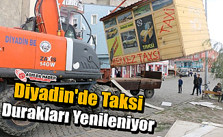 Diyadin'de Taksi Durakları Yenileniyor