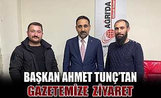 Başkan Ahmet TUNÇ, Ağrı'da Haber İmtiyaz Sahibi Aslan'ı Ziyaret Etti