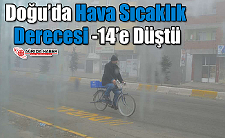 Doğu'da Hava Sıcaklığı Eksi 14 Derecelere Düştü!