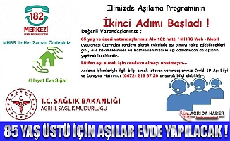 Ağrı’da 85 Üstü Vatandaşlarımız Evlerinde Aşılanacak