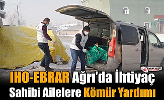 IHO-EBRAR Ağrı’da İhtiyaç Sahibi Ailelere Kömür Yardımı