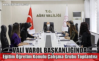 Vali Varol Başkanlığında Eğitim Öğretim Konulu Çalışma Grubu Toplantısı Düzenlendi