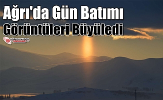 Ağrı'da Gün Batımı Görüntüleri Büyüledi