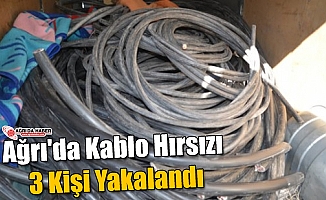 Ağrı'da Kablo Hırsızı 3 Kişi Yakalandı