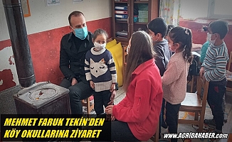 Ağrı Milli Eğitim Müdürü Tekin köy okullarını ziyaret etti