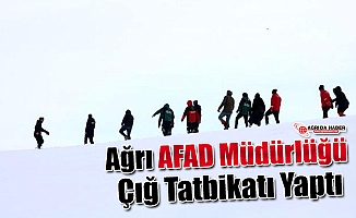 Ağrı'da AFAD Müdürlüğünden Çığ Tatbikatı