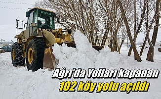 Ağrı'da Yolları kapanan 102 köy yolu açıldı