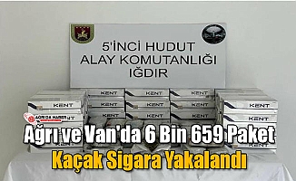 Ağrı ve Van'da 6 Bin 659 Paket Kaçak Sigara Yakalandı
