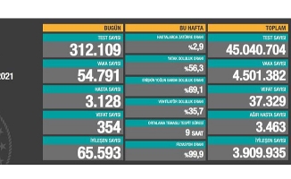 22 Nisan 2021 Koronavirüs Vaka Tablosu Açıklandı