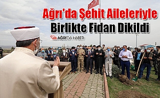 Ağrı'da Şehit Aileleri İle Fidan Dikildi