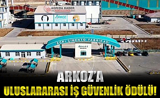 ARKOZ Ağrı Çimento Fabrikası Uluslararası İş Güvenliği Ödülü aldı